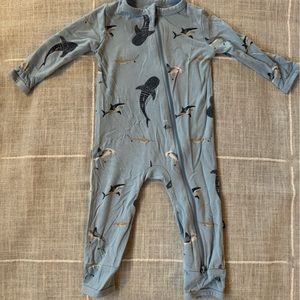 Kyte Baby Zipper Romper Stream Shark